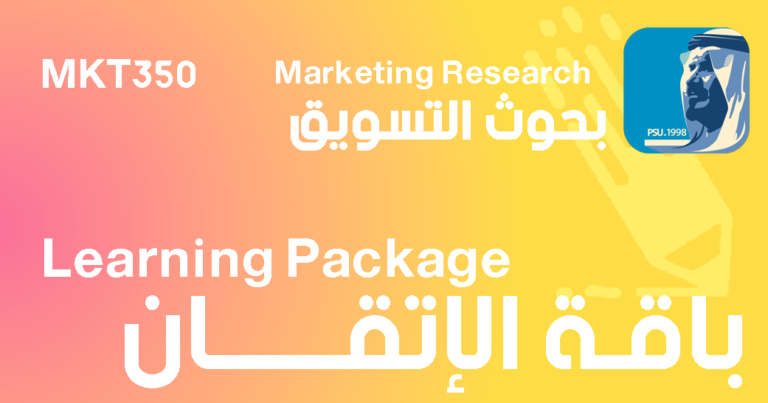 MKT350 – Marketing Research – Learning Package